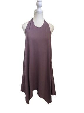 Three Bird Nest Mauve Asymmetrical Halter Dress • Size S